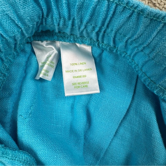 Lilly Pulitzer Lilo‎ Linen Bermuda Blue Shorts Size Small Preppy Pull On Pockets - Picture 3 of 9